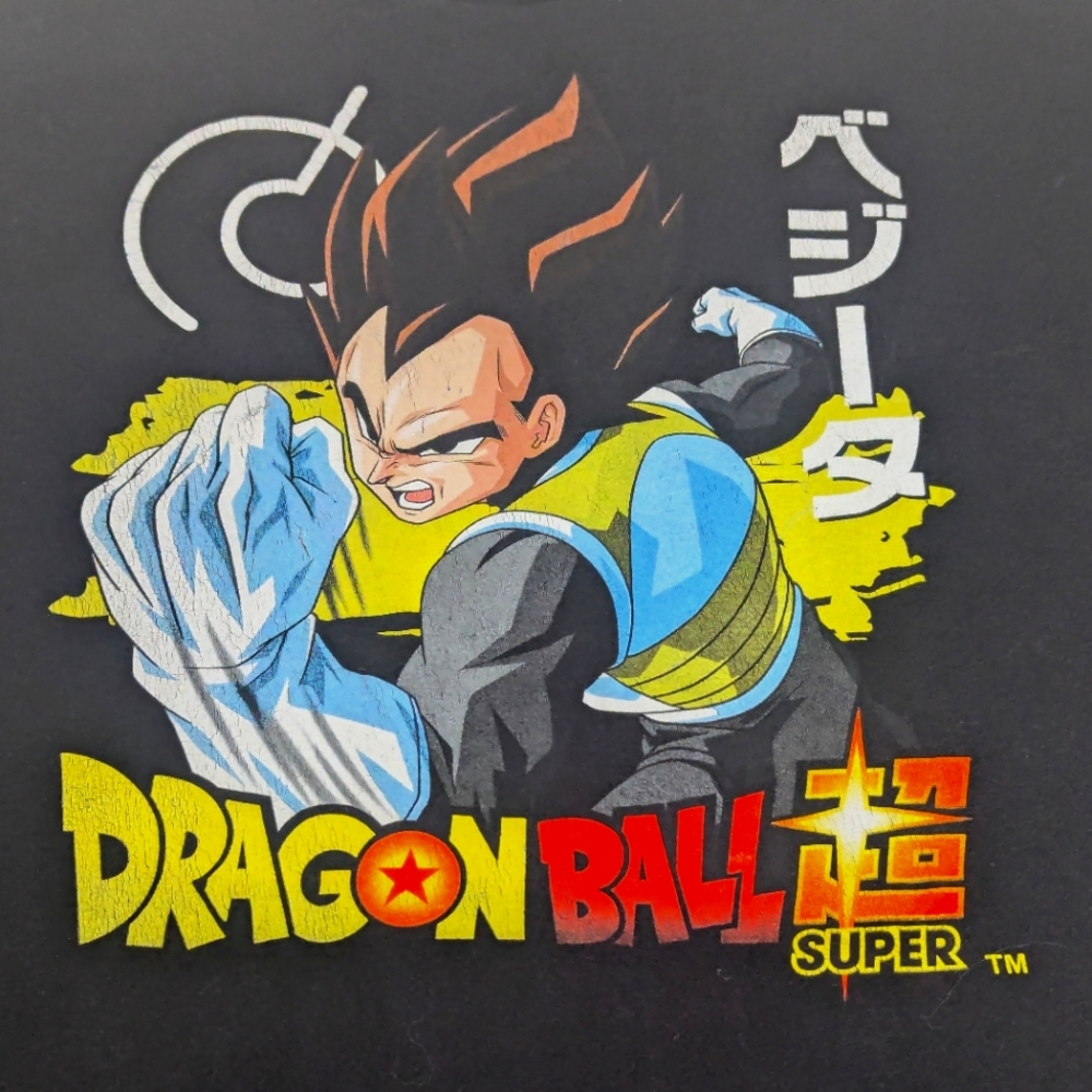 Dragonball Super Black Tee With Bold Graphics On Front 2XL